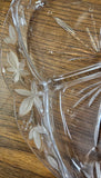 Mikasa Clear Crystal Garden Terrace 3 Part Serving Dish 14.5" Round Plate Bundle