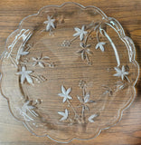 Mikasa Clear Crystal Garden Terrace 3 Part Serving Dish 14.5" Round Plate Bundle
