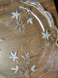 Mikasa Clear Crystal Garden Terrace 3 Part Serving Dish 14.5" Round Plate Bundle