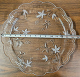 Mikasa Clear Crystal Garden Terrace 3 Part Serving Dish 14.5" Round Plate Bundle