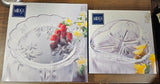 Mikasa Clear Crystal Garden Terrace 3 Part Serving Dish 14.5" Round Plate Bundle