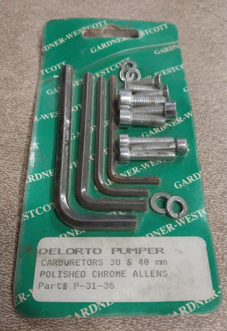 Delorto Pumper Carburetor Bolt Kit 38 & 40mm Chrome Allens Harley Softail Choppe