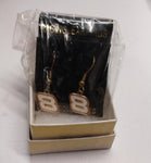 Dale Earnhardt Jr Racing Earrings 14 KT. Gold Wire #8 Logo Jewelry Nascar New