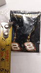 Dale Earnhardt Jr Racing Earrings 14 KT. Gold Wire #8 Logo Jewelry Nascar New