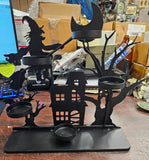 Kohl's Black Witches Bats Halloween 5 Candle Tea Light Holder Home Décor Holiday