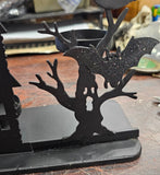 Kohl's Black Witches Bats Halloween 5 Candle Tea Light Holder Home Décor Holiday