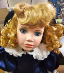 VTG Gail Hoyt Dynasty Doll Collection "Wendy" Bisque Porcelain Doll Collectibles