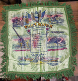 VTG U.S. Army WWII Fort Knox Kentucky "Friendship" Green Silk Pillow Cover Sham