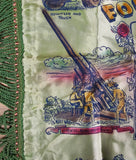 VTG U.S. Army WWII Fort Knox Kentucky "Friendship" Green Silk Pillow Cover Sham