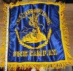 VTG U.S. Armored Forces WWII Pine Camp New York Dark Blue Silk Pillow Sham Cover