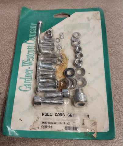 Chrome Hardware Full Carburetor Set Shovelhead Sportster XL V2 Harley Davidson