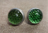 NOS License Plate Bolts Glass Green Harley Panhead VTG Auto Hotrod