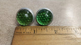 NOS License Plate Bolts Glass Green Harley Panhead VTG Auto Hotrod