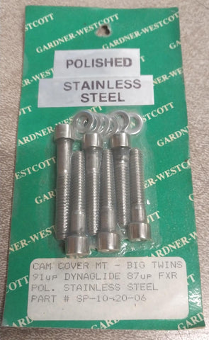 Cam Cover Mount Big Twins 1991^ Dynaglide 1987^ FXR Polished Stainless Steel