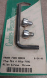 Front Fork Drain 1977^ FLH 1980^ FXWG Allen Screws Chrome Hardware Harley NOS