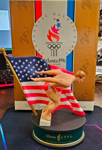 Hallmark 1996 Atlanta Olympics Spirit Collections Swimming Figurine Souvenirs