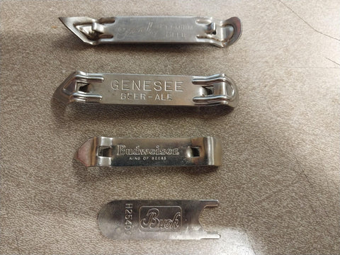 4 Assorted Beer Bottle Opener Teck Premium Bush Genesee Ale King Budweiser