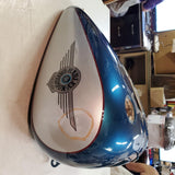 Harley 2008-2010 FLST HERITAGE SOFTAIL FLSTF Fatb FXST Turquoise Silver Gas Tank