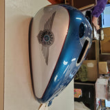 Harley 2008-2010 FLST HERITAGE SOFTAIL FLSTF Fatb FXST Turquoise Silver Gas Tank