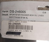 New DS Sportster Rocker Box Oil Lines W/ Fittings 1957-1984 XL Harley Davidson