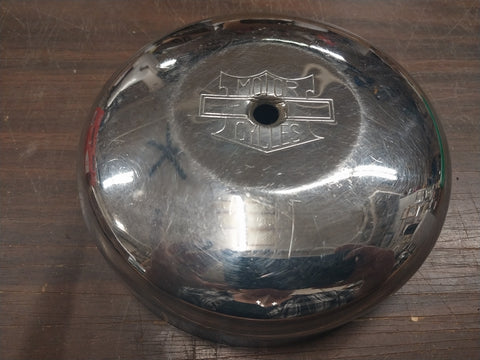 Vtg Chrome Bar Shield Air Cleaner Polished Steel Harley Shovelhead Sportster 7"