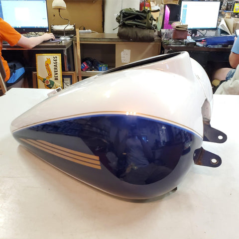 Deep Cobalt Pearl White Gold 2007 Ultra Classic FLHTCU Gas Tank FLHX Street Glid