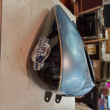 Harley Suede Blue Black Ultra Classic FLH Gas Tank Touring Glide 2004-07 Dents