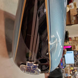 Harley Suede Blue Black Ultra Classic FLH Gas Tank Touring Glide 2004-07 Dents