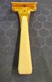 VTG Men's Schick Injector Safety Shaving Razor Gold Tone Metal White Handle box!