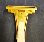 VTG Men's Schick Injector Safety Shaving Razor Gold Tone Metal White Handle box!