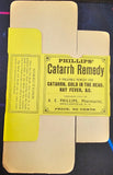 Phillips Orig Box Quack Medicine Cold Allergy Hay Fever Medicine Antique 1900's!