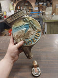 EMPTY Decanter Arizona Grand Canyon State Jim Beam Map on Back Bourbon Whiskey
