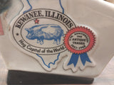 EMPTY Decanter Kewanee Illinois Hog Capital of the World 11th Ann. Jim Beam USED