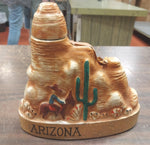 1969 EMPTY Arizona Decanter EZRA Brooks Desert Cowboy Heritage China Burbon Used