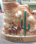 1969 EMPTY Arizona Decanter EZRA Brooks Desert Cowboy Heritage China Burbon Used