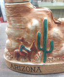 1969 EMPTY Arizona Decanter EZRA Brooks Desert Cowboy Heritage China Burbon Used