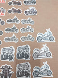 103 Small Harley Davidson Variety Motorcycle Stickers Choppers Skulls Flames NEW