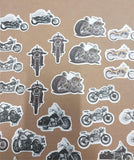 New Variety 90 Small Harley Davidson Stickers Choppers Skulls Flames Motorcycles