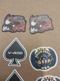 30 Vtg Harley Davidson Small Stickers Indian Choppers Dark Sons V Rod Route 666