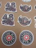 30 Vtg Harley Davidson Small Stickers Indian Choppers Dark Sons V Rod Route 666