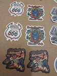 30 Vtg Harley Davidson Small Stickers Indian Choppers Dark Sons V Rod Route 666