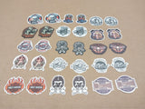 New 30 Small Stickers Vtg Harley Davidson Flames Skulls Custom Bike Engines RT66