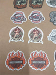 New 30 Small Stickers Vtg Harley Davidson Flames Skulls Custom Bike Engines RT66