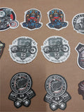 New 30 Small Stickers Vtg Harley Davidson Flames Skulls Custom Bike Engines RT66