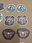 New 30 Small Stickers Vtg Harley Davidson Flames Skulls Custom Bike Engines RT66