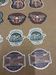 New 30 Small Stickers Vtg Harley Davidson Flames Skulls Custom Bike Engines RT66