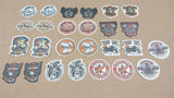 26 Small Harley Davidson Sticker Vtg Skulls Engine Texaco Racing Team Variety