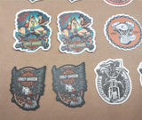 26 Small Harley Davidson Sticker Vtg Skulls Engine Texaco Racing Team Variety