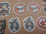 26 Small Harley Davidson Sticker Vtg Skulls Engine Texaco Racing Team Variety