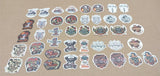 Vtg 44 Small Harley Davidson Stickers Triumph American Flames RT66 Skulls Women